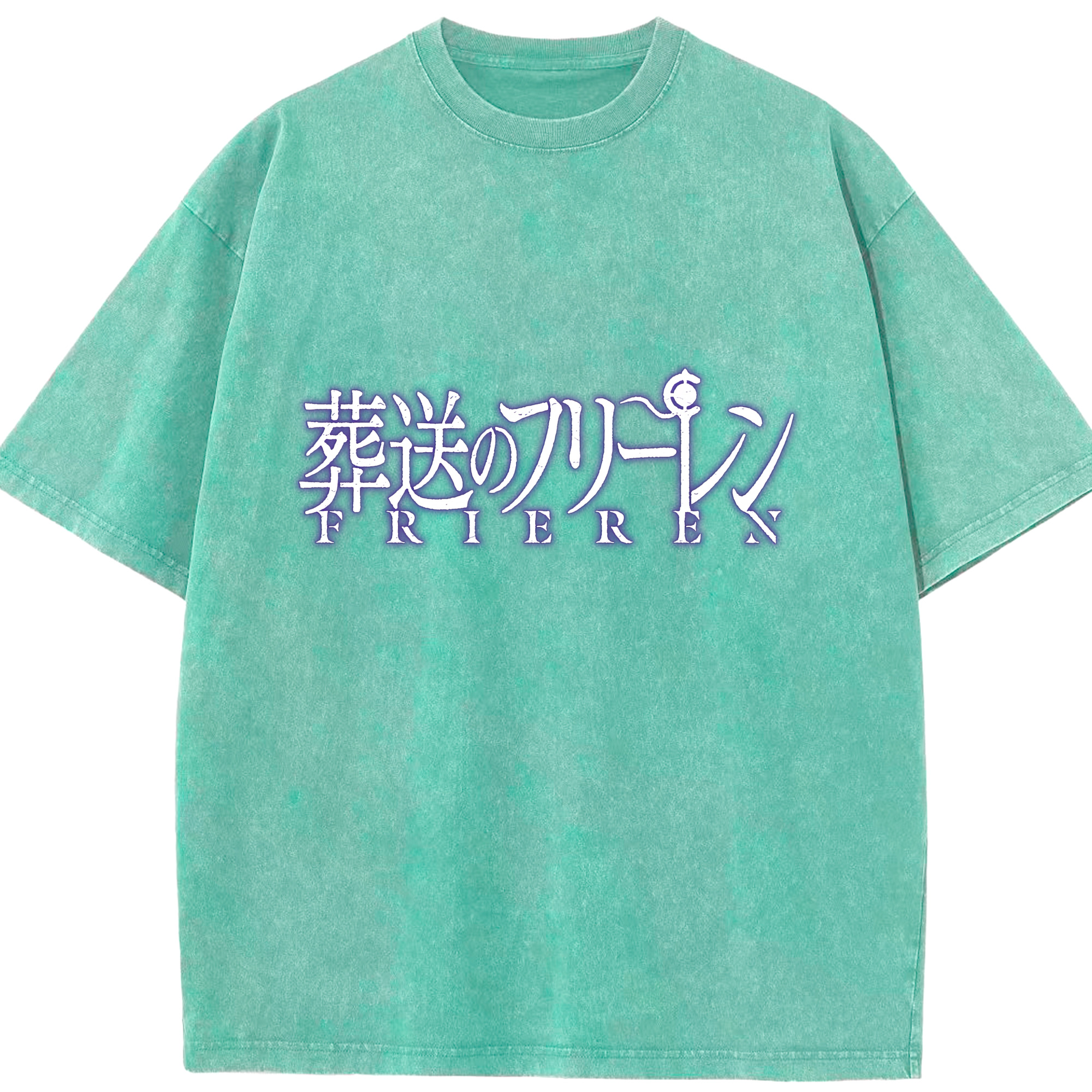 （画像用） 葬送のフリーレン Frieren 綿100% ヴィンテージ風 半袖Tシャツ（フロントプリント）